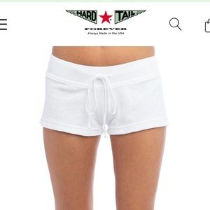 Brand new hardtail white ultra short shorts